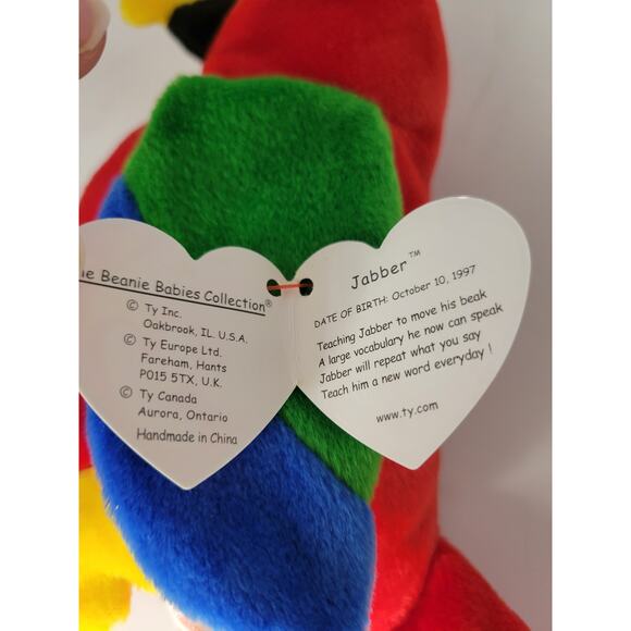Jabber the Parrot Beanie Baby MINT - Picture 4 of 7